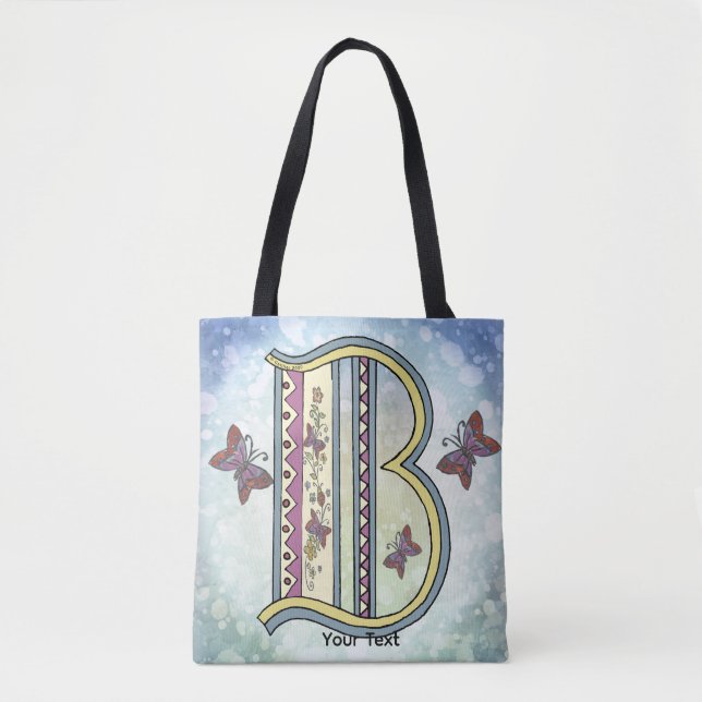 Tote Bag Monogramme floral B (Devant)