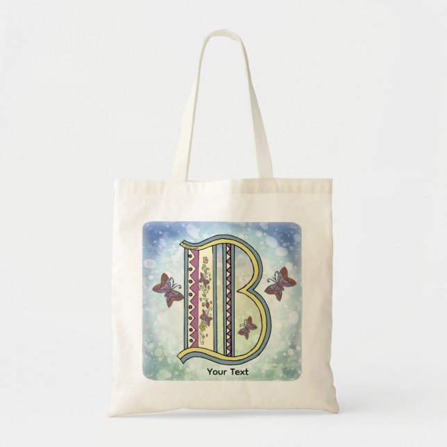 Tote Bag Monogramme floral B (Devant)