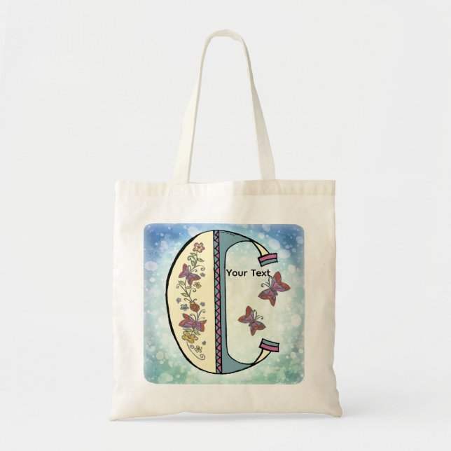 Tote Bag Monogramme floral C (Devant)