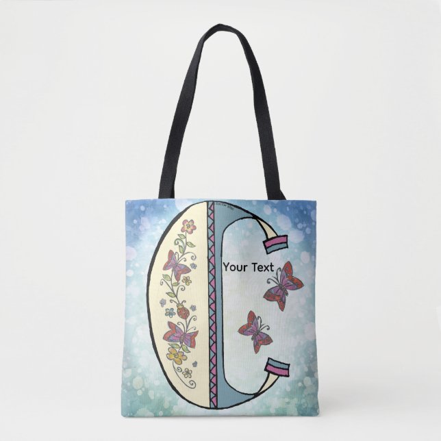 Tote Bag Monogramme floral C (Devant)