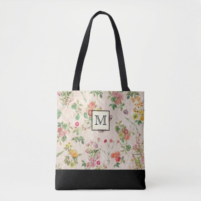 Tote Bag Monogramme floral du pays (Devant)