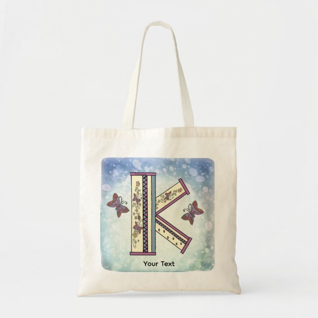 Tote Bag Monogramme floral K (Devant)
