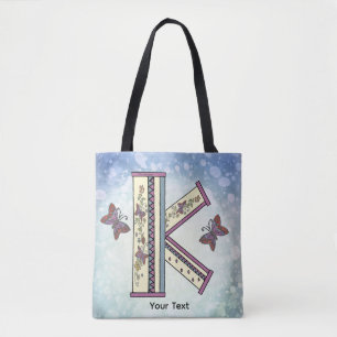 Tote Bag Monogramme floral K