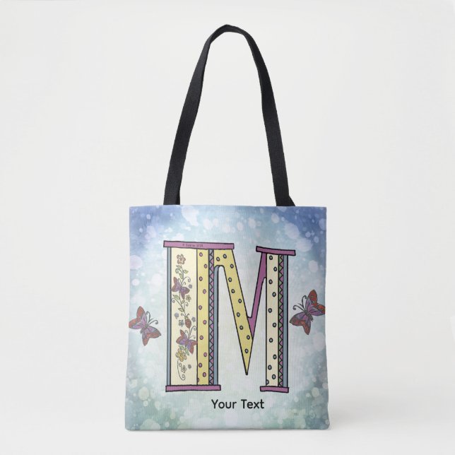 Tote Bag Monogramme floral M (Devant)