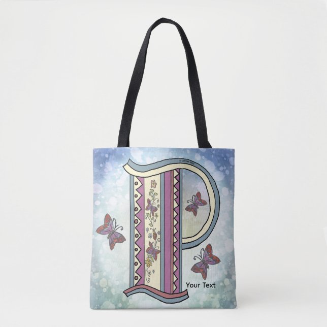 Tote Bag Monogramme floral P (Devant)