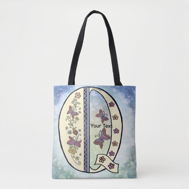 Tote Bag Monogramme floral Q (Devant)