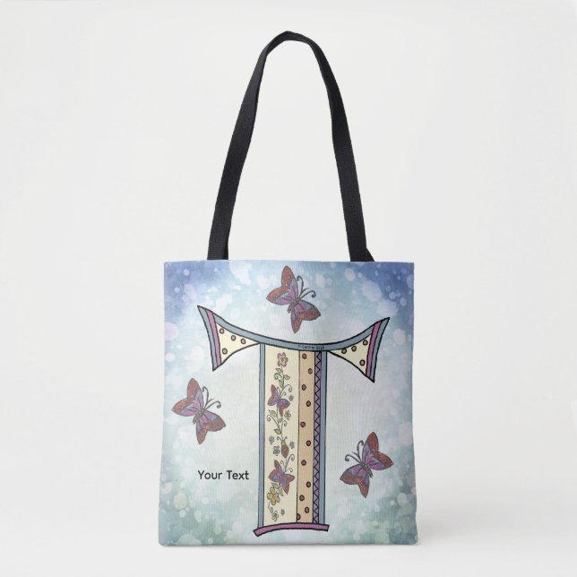 Tote Bag Monogramme floral T (Devant)