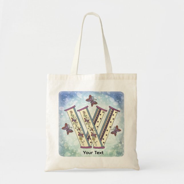Tote Bag Monogramme floral W (Devant)