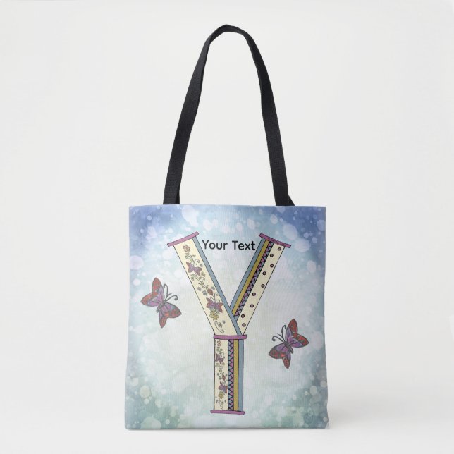 Tote Bag Monogramme floral Y (Devant)