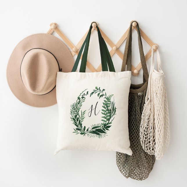 Tote Bag Monogramme forestier sauvage (Créateur téléchargé)