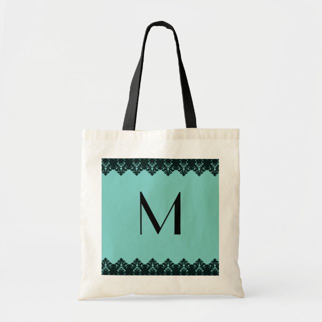 Tote Bag Monogramme Fourre-tout de dentelle (Devant)
