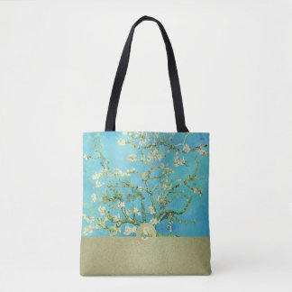 Tote Bag Monogramme Golden Van Gogh Almond Blossom