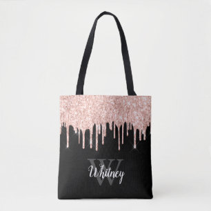 Tote Bag Monogramme Gris Gris Parties scintillant rose Fill
