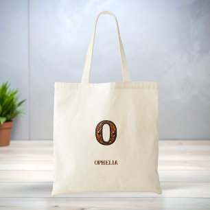 Tote Bag Monogramme Initial en Cuir Occidental O