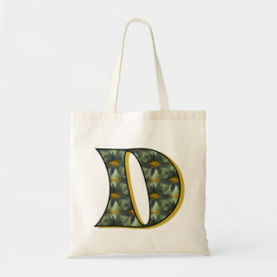 Tote Bag Monogramme Initiale D Marguerite