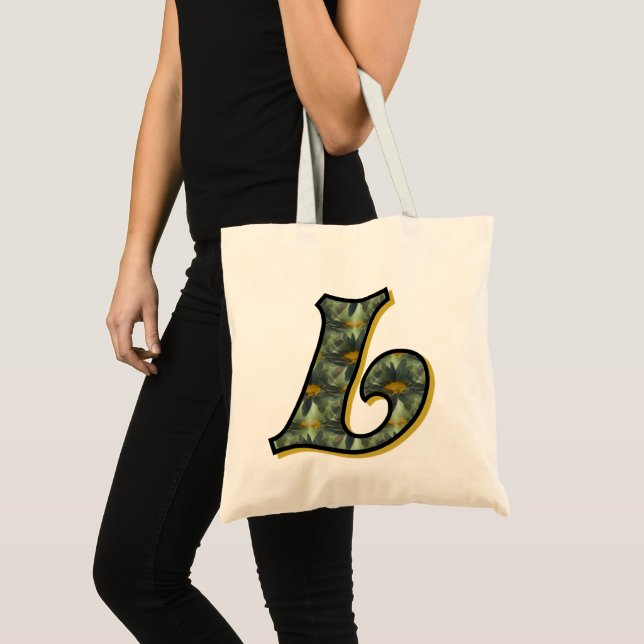 Tote Bag Monogramme initiale L Marguerite (Devant (produit))