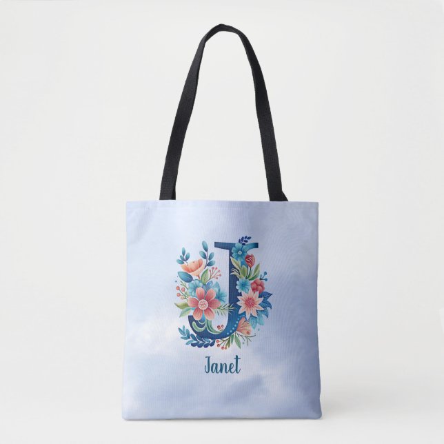 Tote Bag Monogramme 'J' MODÈLE (Devant)