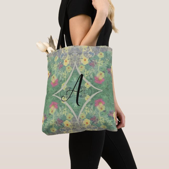 Tote Bag Monogramme La Boca Symétrie Fleur sauvage (De près)