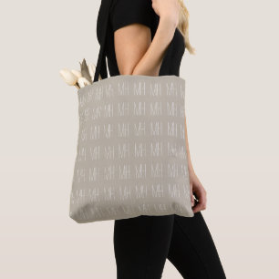 Tote Bag Monogramme minimaliste moderne