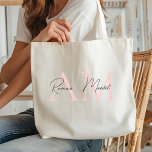 Tote Bag "Monogramme minimaliste personnalisé Pastel rose<br><div class="desc">Améliorez votre style quotidien avec ce sac fourre-tout rose pastel personnalisé et minimaliste monogramme. Conçu dans une esthétique moderne et propre, ce sac fourre-tout est doté de votre monogramme ou de vos initiales personnalisées, ce qui en fait le vôtre. Fabriqué à partir de matériaux durables, il est parfait pour transporter...</div>
