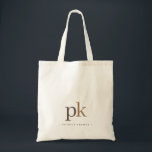 Tote Bag Monogramme minimaliste simple à deux tons<br><div class="desc">Sac fourre-tout Monogramme simple à deux tons</div>