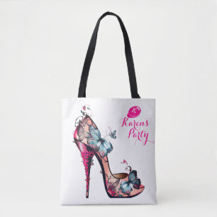 Tote Bag Monogramme moderne élégant Papillon haut talon