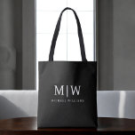 Tote Bag Monogramme moderne minimaliste noir et blanc<br><div class="desc">Découvrez notre collection minimaliste moderne de monogrammes noirs et blancs : Faites preuve de simplicité et de sophistication grâce à nos designs minimalistes, conçus pour élever votre style sans effort. Réalisée avec un oeil attentif pour l'esthétique moderne, cette collection présente des motifs noirs et blancs épurés accentués par des monogrammes...</div>