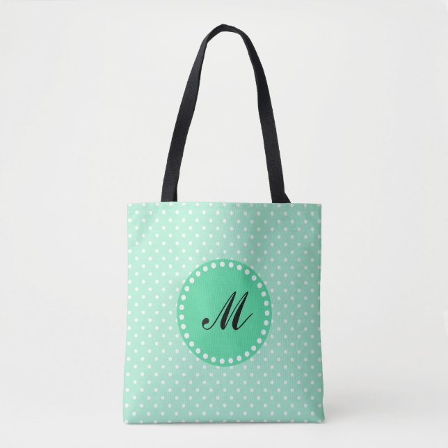 Tote Bag Monogramme Monnaie magique et Pointe blanche (Devant)