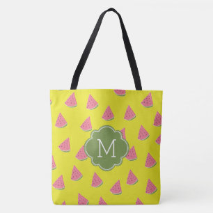 Tote Bag Monogramme Motif de pastèques cool