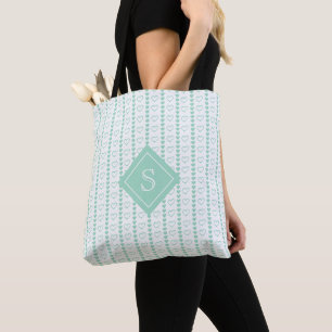 Tote Bag Monogramme Motif des rayures cardiaques du pays