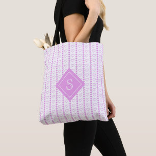 Tote Bag Monogramme Motif des rayures cardiaques du pays