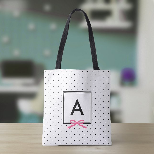 Tote Bag Monogramme Motif Pic Pink Ribbon (Créateur téléchargé)