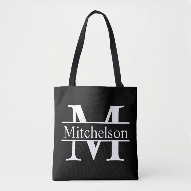 Tote Bag Monogramme noir CBLF (Devant)