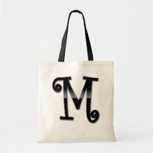 Tote Bag Monogramme noir de lustre - M