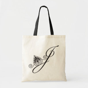 Tote Bag Monogramme noir élégant J