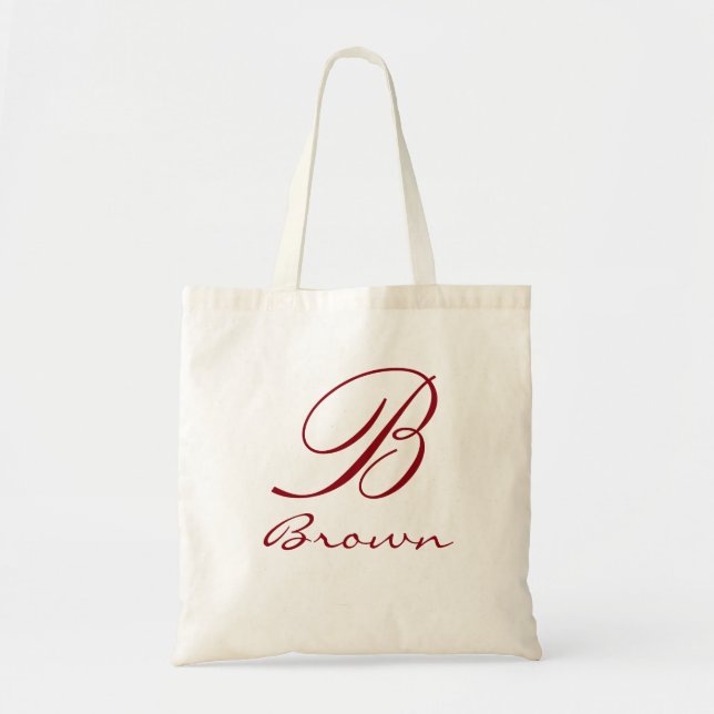Tote Bag Monogramme nommé personnalisé (Devant)