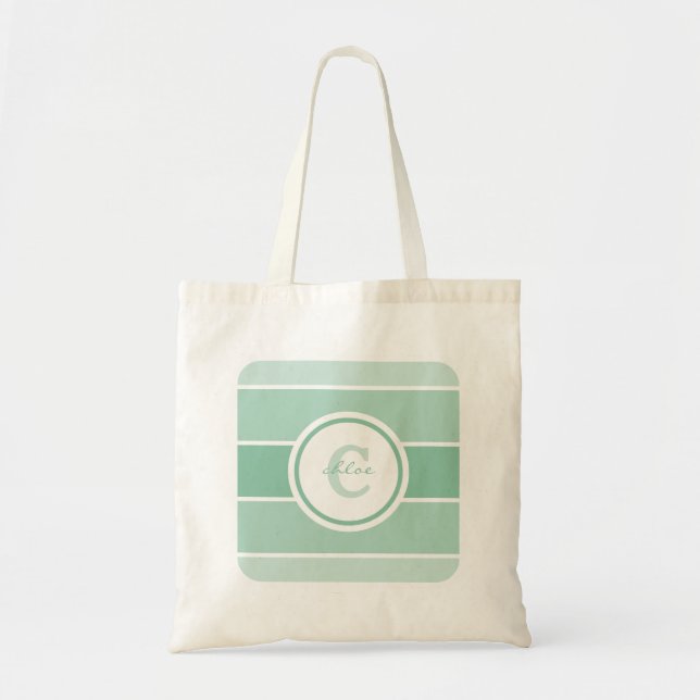 Tote Bag Monogramme Ombre Vert (Devant)
