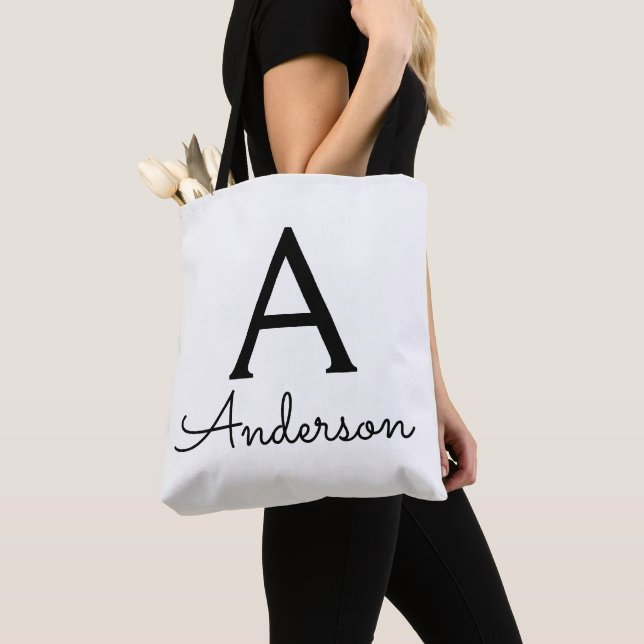 Tote Bag Monogramme personnalisé  (De près)