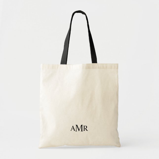 Tote Bag Monogramme personnalisé classique (Devant)