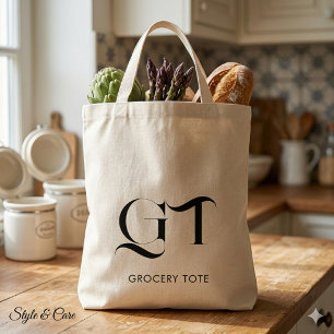 Tote Bag Monogramme Personnalisé Élégant Avec Nom