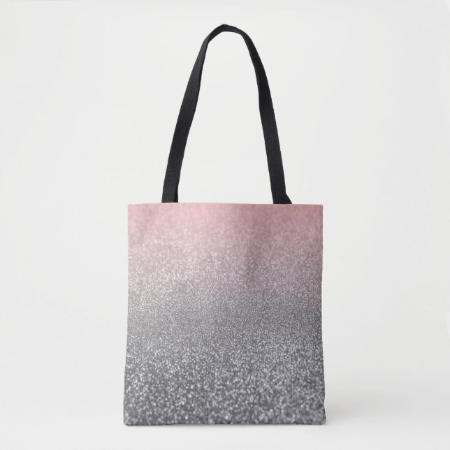 Tote Bag monogramme personnalisé parties scintillant vintag (Devant)
