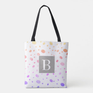 Tote Bag monogramme personnalisé poka point fourre-tout
