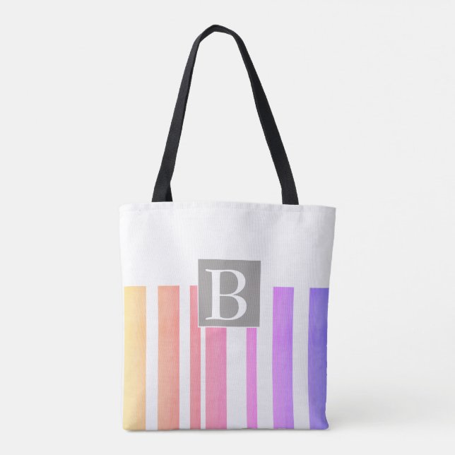 Tote Bag monogramme personnalisé style fourre-tout (Dos)