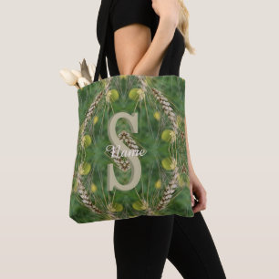 Tote Bag Monogramme personnalisé Votre initiale Nom Art de