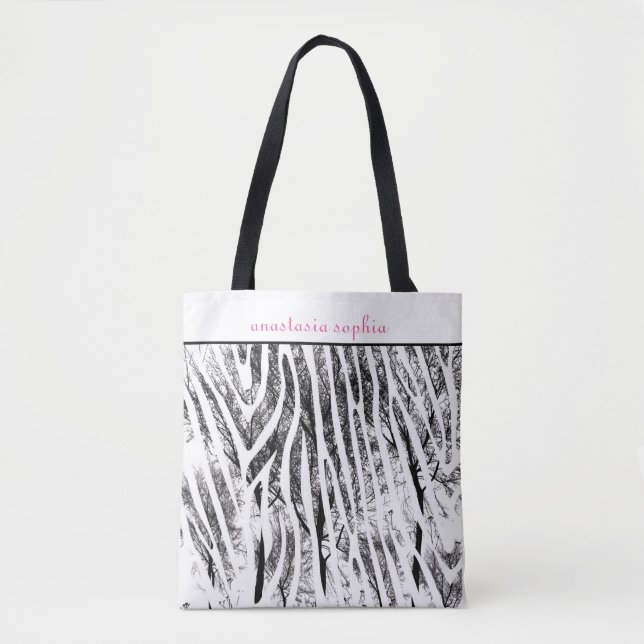 Tote Bag Monogramme poster de animal (Devant)
