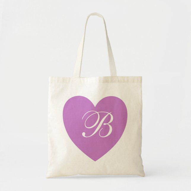 Tote Bag Monogramme Purple Heart (Devant)