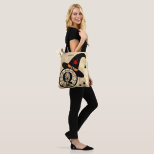 Tote Bag Monogramme Q Araignées de sorcière nuageuse Nom To