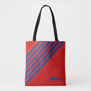 Tote Bag Monogramme Red White Fourre-tout