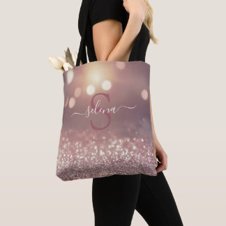 Tote Bag Monogramme Rose or