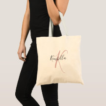 Monogramme Rose Poussiéreux Minimaliste au Quotidi